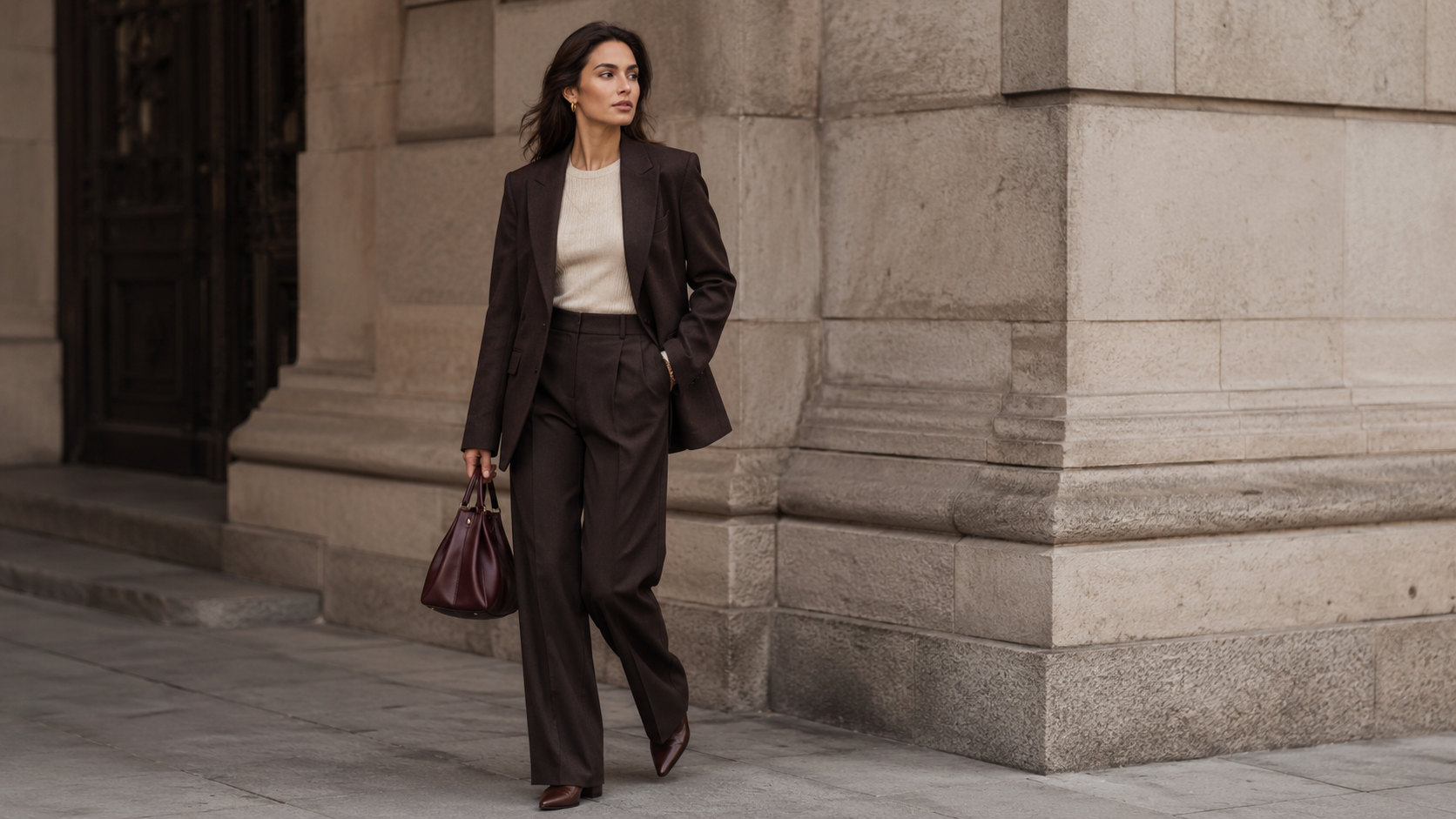 Espresso Brown Blazer Outfit Quiet Luxury Fall Outfits 2026